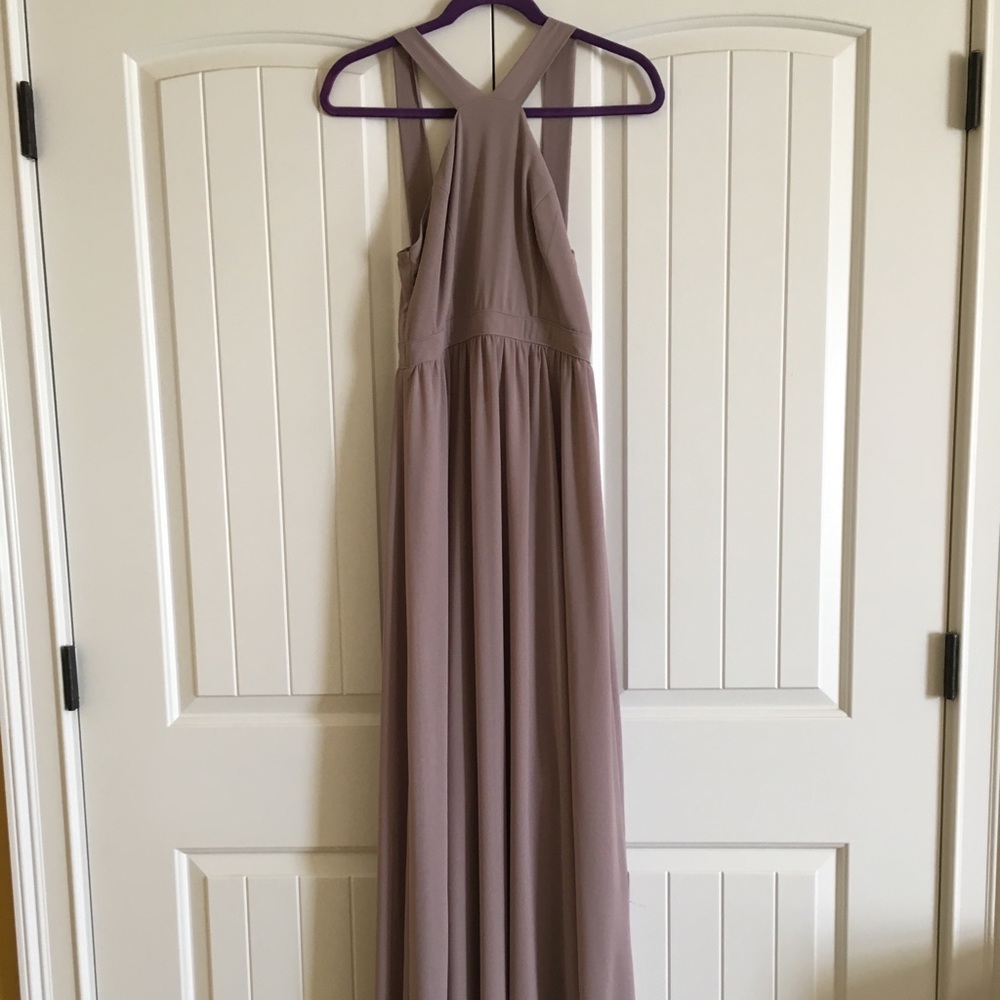 Lulu’s Air of Romance Taupe Prom Dress
